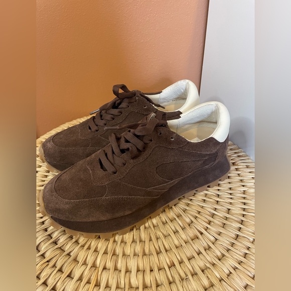 Dolce Vita Tricia Sneakers in Dk Brown Suede Chunky Retro Women’s Size 7 - Picture 5 of 11